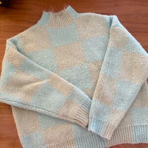 Checkers blue Knit Sweater